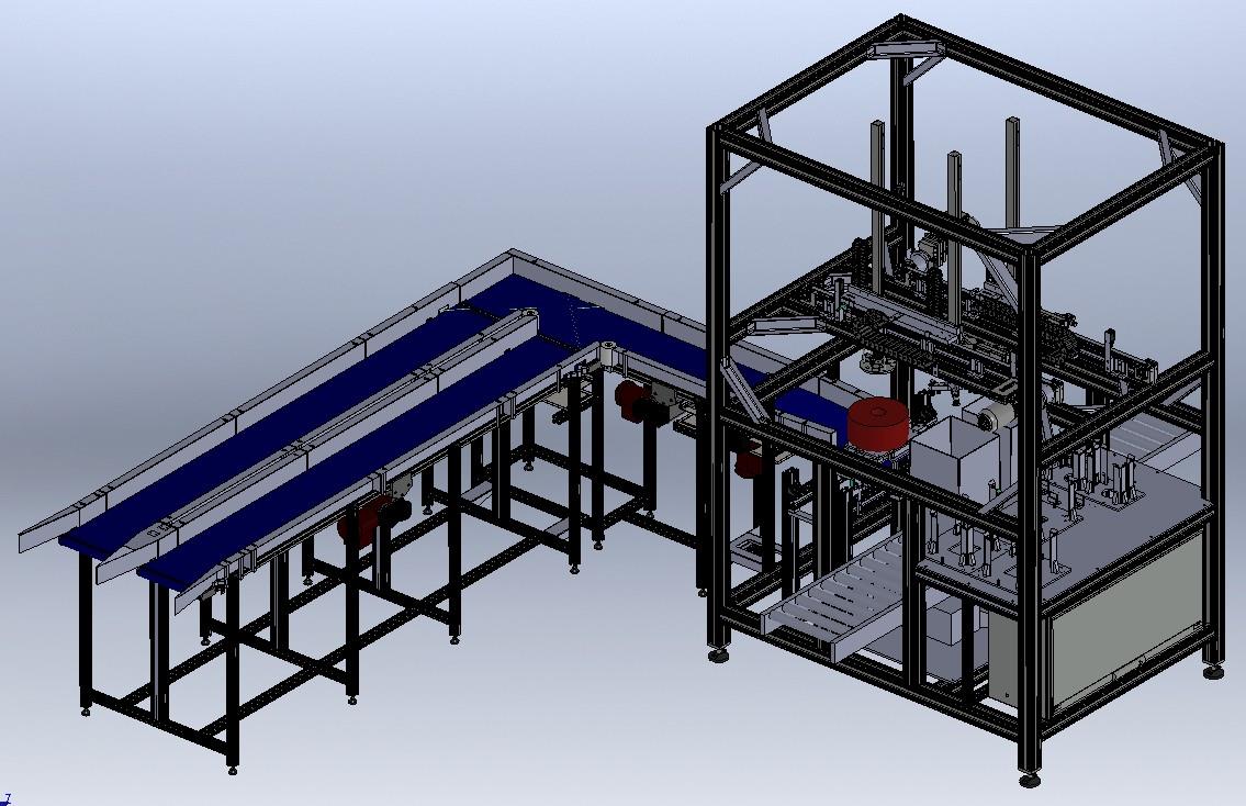 Bepuderungs- und Verpackungsanlage